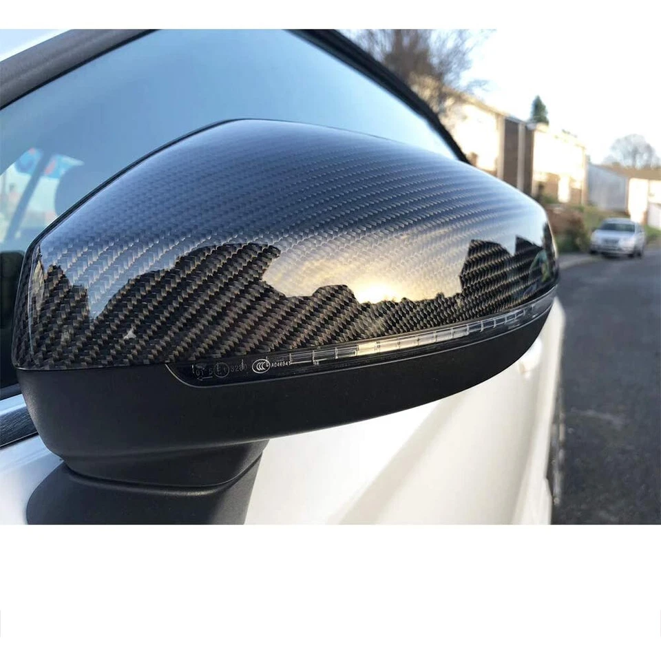 Крышки из углеродного волокна для боковых зеркал колпачок помощь в движении по полосе движения для Audi A3 Sline S3 RS3 8 В 14UP - Изображение 2 из 4