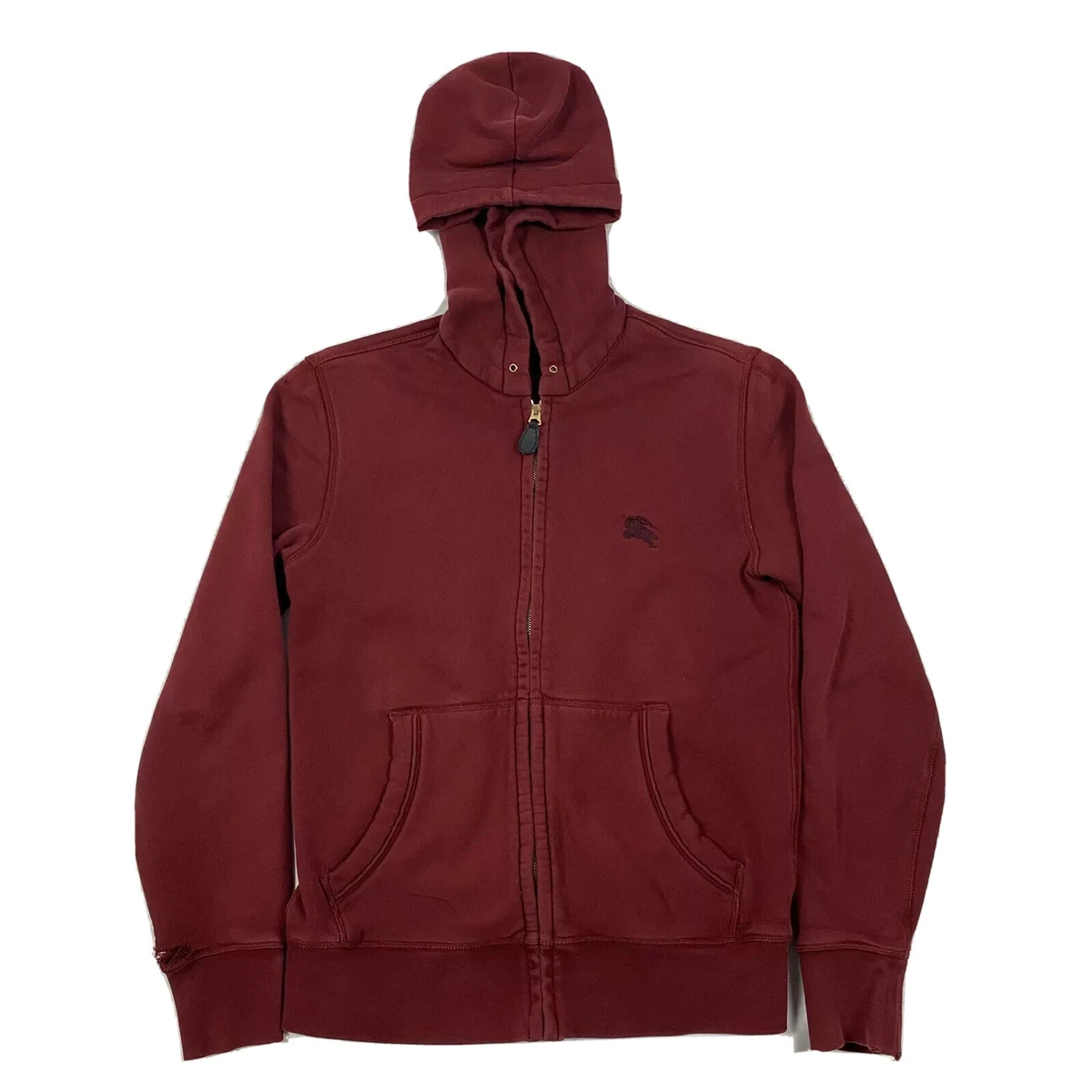 Louis Vuitton Men's Burgundy Cotton Travel Zip Up Hoodie Sweater