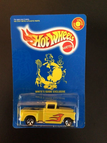 VINTAGE 1997 HOT WHEELS WHITE'S GUIDE YELLOW '56 CHEVY FLASHSIDER #20002  NIP