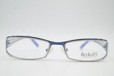 Brille Berkeley B3039 Blau Silber Eckig Brillengestell eyeglasses Neu