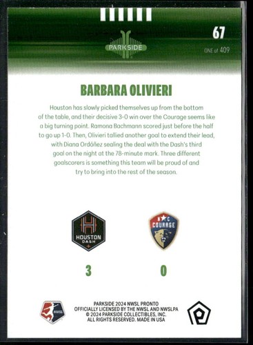 2024 PARKSIDE NWSL WOMEN'S SOCCER PRONTO SP NUMBERED PARALLELS-PICK FROM LIST! - Picture 135 of 394