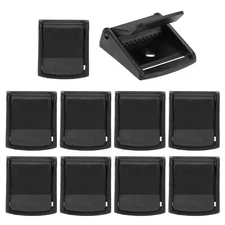 Webbing Black Cam Buckle 1-1/4 inch, 10 Pack Plastic Adjustable Toggle Clip