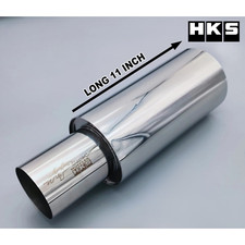 Hks Oem Hi-power Universal Single Exhaust Muffler Inlet 2.5 Outlet 4.0 Inches