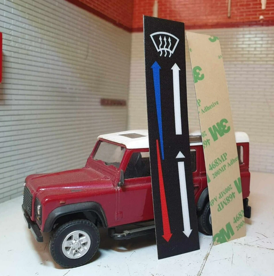 Land Rover Defender Heater Fan Control Label Decals OE Quality MTC6007 MTC6006 - Image 2 of 3