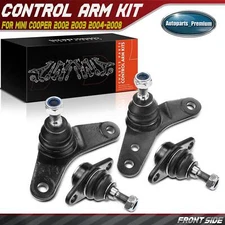 Pair of 4 Front Lower Ball Joints for Mini Cooper R52/R50/R53 2002-2008 L4 1.6L