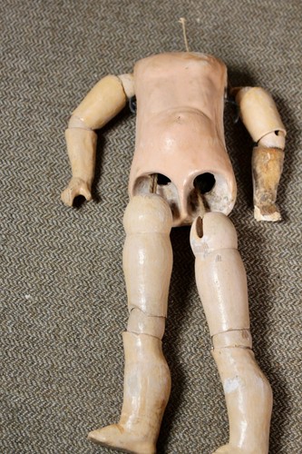 Antique Sonneberg Wood & Compo Body for TLC, 9.5 inches