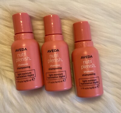 3 x Aveda Nutri-plenish Shampoo Light Moisture ~ Total 5.1oz/150ml Travel Size