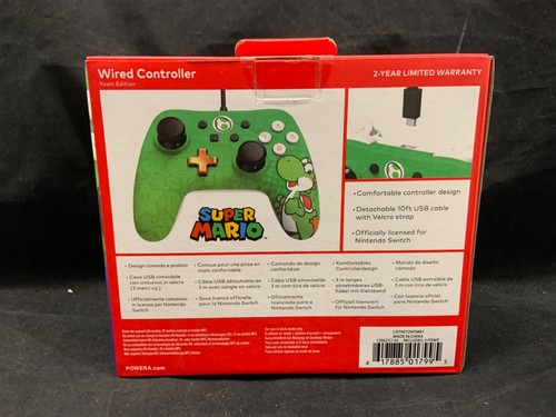 Nintendo Switch Wired Controller - Super Mario Yoshi Green - Neu & Sealed - Afbeelding 2 van 6