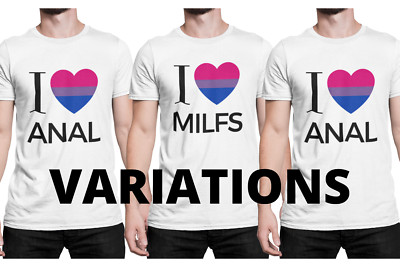 Lustige unhöfliche BISEXUELLE T-Shirts Bisexuell Herz Stolz Flagge Bisexuell Ich liebe T-SHIRTS