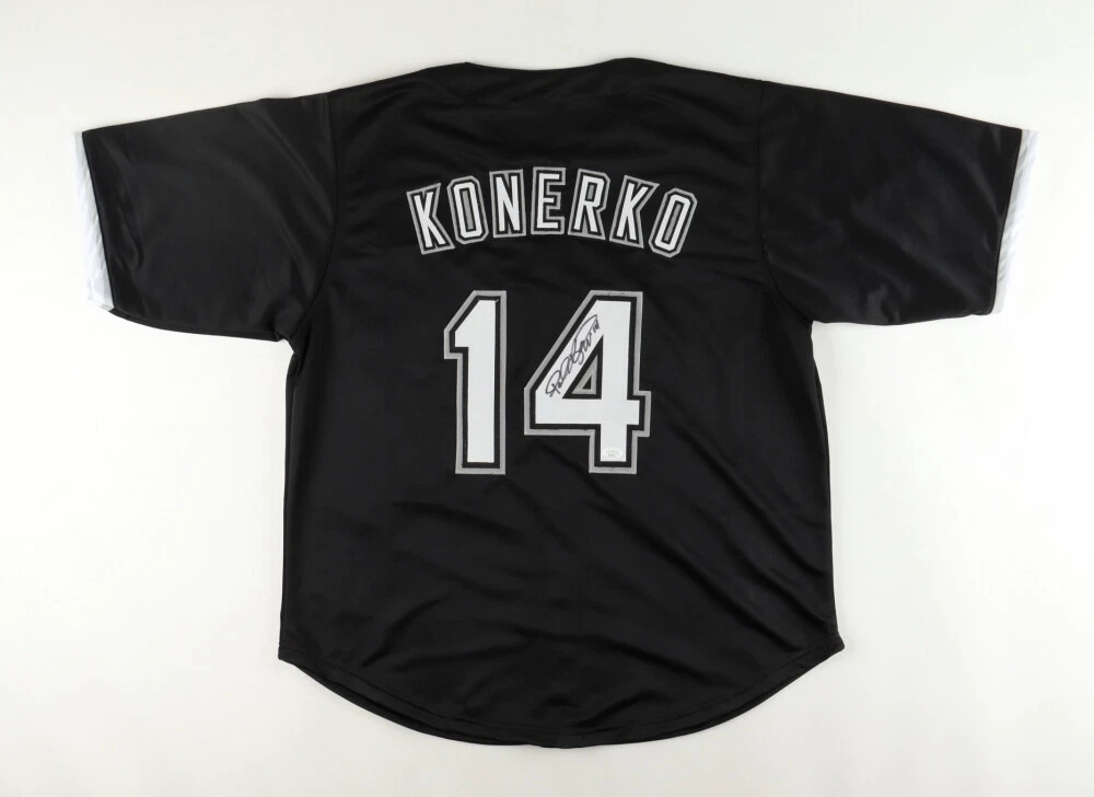 Paul Konerko Signed Chicago White Sox Black Custom Jersey (JSA COA)