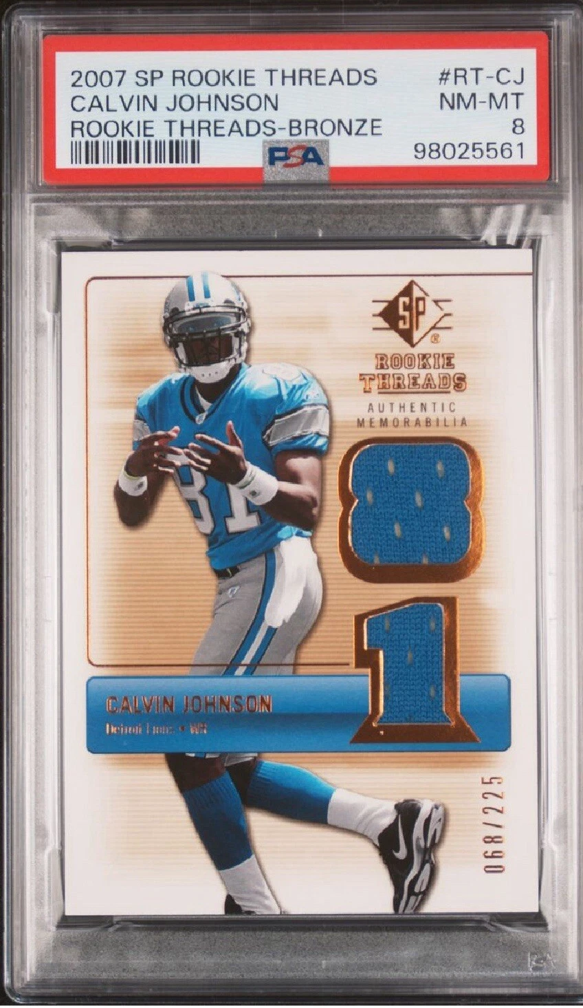 Calvin Johnson SP Rookie Threads Rookie Threads #RTCJ Bronze