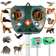 Ultrasonic Solar Power Animal Repeller Pest Cat Mice Deer Garden Sensor Outdoor