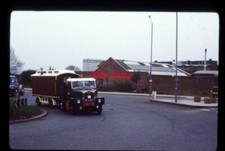 ORIGINAL 35mm SLIDE PHOTOS-TRUCKS SCAMELL LORRY REG VAN 841 TOWING WOODEN CARAVA