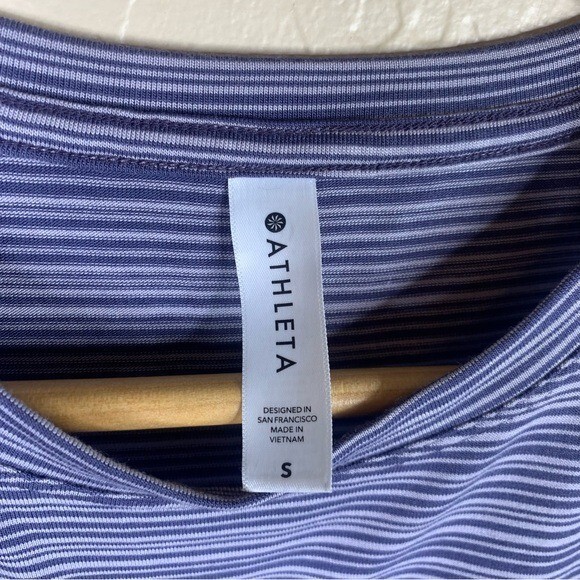 Athleta Small Violet Stripe Cloudlight Striped Mu… - image 6