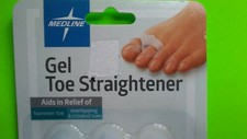 Gel Toe Straightener / Hammer Toe, 4 Count, 1 Pack, By Medline NEW 