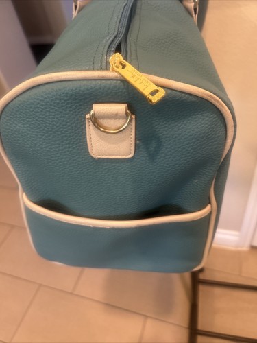 Nicole Miller Sharon City Duffle Bag Turquoise Retail $110 Overnight Carry On - Picture 4 of 14