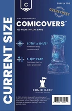 Comic Care Current Comic Polyethylene Bags 6-7/8" x 10 1/2" Plus 1 1/2" Flap New