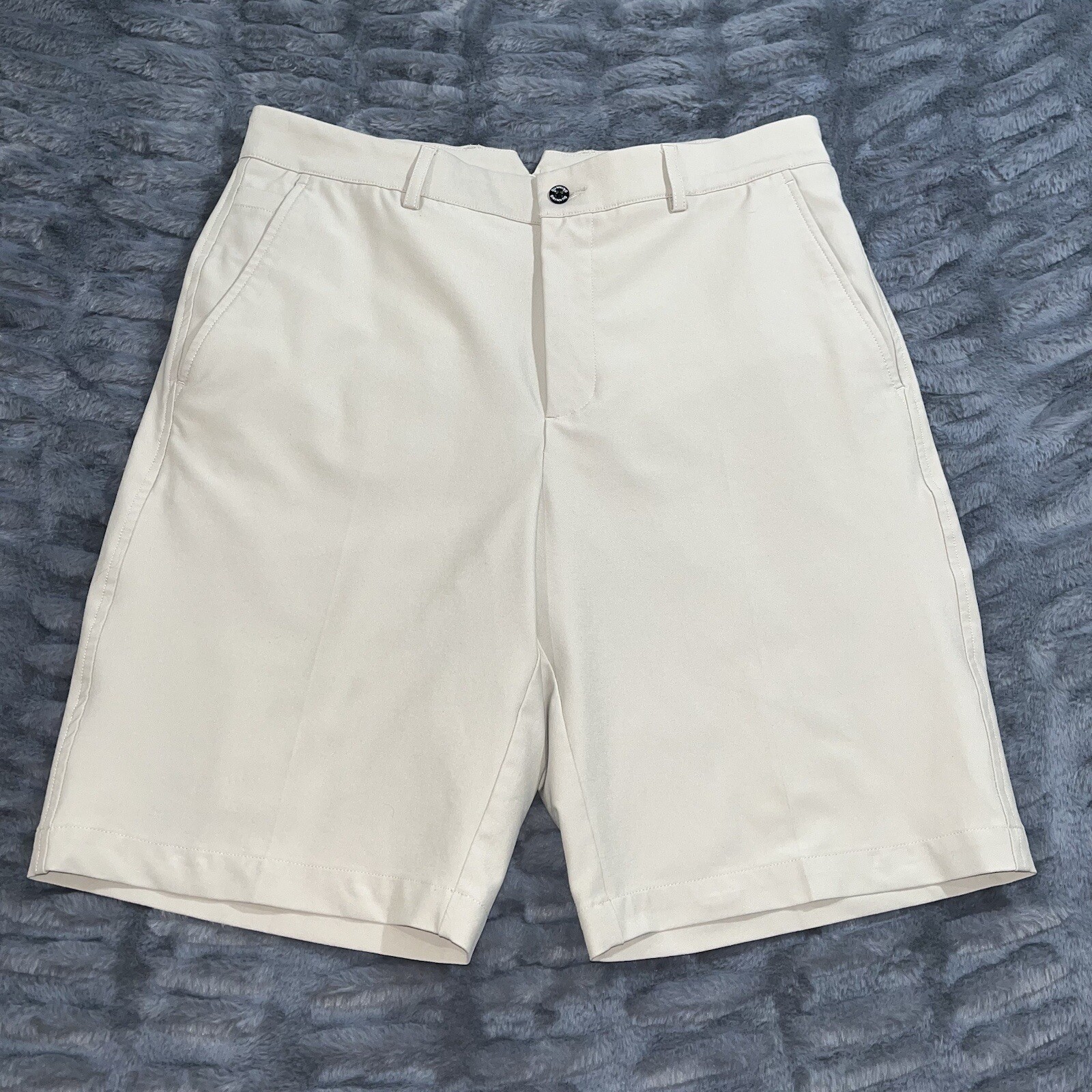 Dunning Golf Everbest Shorts Men's 32x10 Tan Khaki Stretch Poly 5