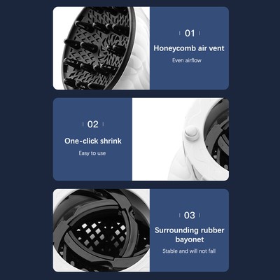 Universal Hair Diffuser Hair Dryer Diffuser Attachment For Curly And Wavy H*j*