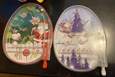 Greenbrier International handhel pinballs Santa & winter wishes lot of 2