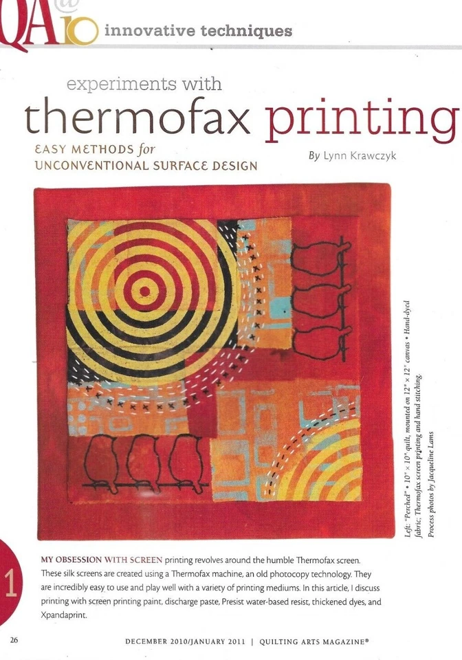 Quilting Arts Magazine 10 Techniques DIY Cloth Add Metal Create Movement 2011 - Image 4 of 4