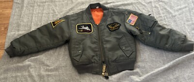 Rothco Ultra Force Fliegerjacke Patches Jagdflieger Jungen grün Gr. Small 