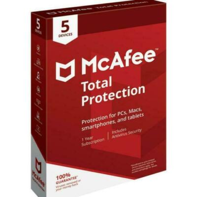 McAfee Antivirus Essential Protection For Your PC 5 Devices