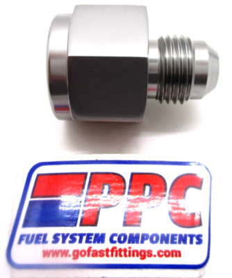 04 AN Straight Bulkhead Fitting w/ nut Show Polish Titanium Gray Anodize Alum