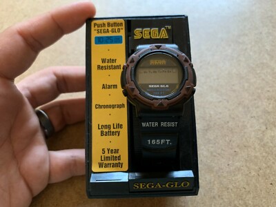 VINTAGE SEGA SPORTS GLOW DIAL WRIST WATCH NEW OLD STOCK NOS 
