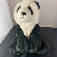 FAO Schwarz Panda Bear Plush Realistic Stuffed Animal Toy 10 Bean Bottom AN