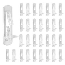 Uenhoy 50 Pcs Plastic Locking Shelf Pins, Clear Self-Locking Shelf Support Pe...