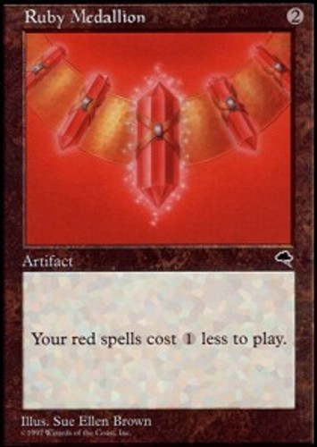 [1x] Ruby Medallion Heavy Play, English Tempest MTG Magic