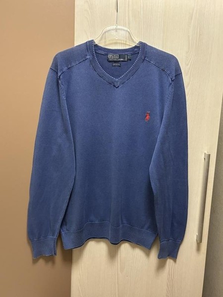 Men Polo Ralph Lauren Sweater Navy Cotton 40 /L / #CKCH