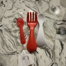 Kids Pretend Play Plastic Silverware Set for Toy Play Kitchen Fork Spoon