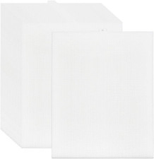 BUYGOO 20 Pack 7 Count Clear Plastic Mesh Canvas Sheets for Embroidery, Acrylic