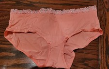 NWT NATORI W LACE HIPSTER PANTIES NYLON/SPANDEX 756102 MELON L