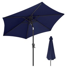 New Best 9ft Patio Umbrella Outdoor - Table with Push Button Tilt and Crank, UV