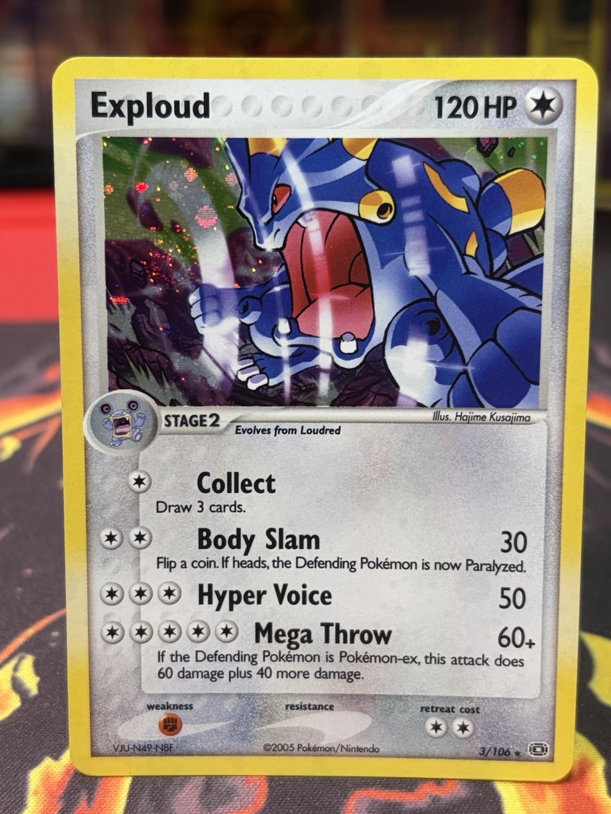 Exploud 🌀 MOUTH SWIRL 3/106 Emerald Holo NM
