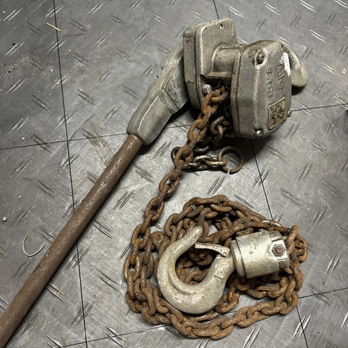 YALE E-7-N 60" LIFE ALUMINUM RATCHETING CHAIN HOIST 1/2 TON USA