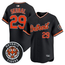 NWT Men's Tigers Tarik Skubal #29 Black Alternate Uniform Stitched Jersey