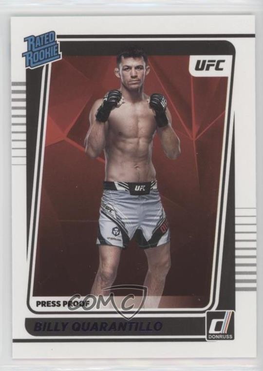 2022 Donruss UFC Rated Rookie Press Proof Silver Billy Quarantillo #201 0b5q