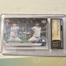 Topps 2025 Now #2 Yamamoto Imanaga Dodgers Cubs MLB Tokyo Series CGC 10