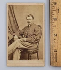 Vintage CDV Photo Unknown Civil War Soldier by G.W. Loud Bowery New York City