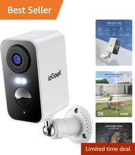 Waterproof Outdoor Security Camera - 2-Way Audio and Cloud Storage Support