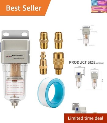 Air Compressor Water Separator 1/4 NPT,Compressed Air Line Filter,Air Dryer f...
