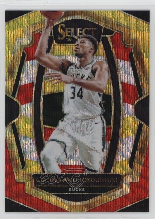 2018-19 Panini Select Premier Level Tri-Color Prizm Giannis Antetokounmpo #120
