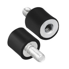 8pcs M4 Male Female Rubber Mounts Vibration Isolators 10mm x 10mm Black