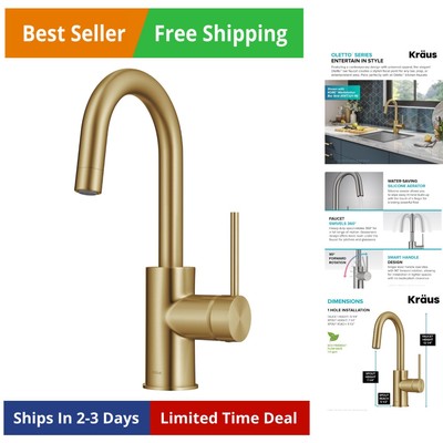 Single Handle Kitchen Bar Faucet with QuickDock Top Mount Assembly in Brushed...