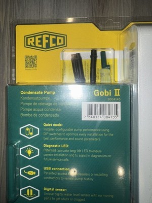 Refco Gobi II Condensate Pump 3004145, 5000 l/h, Quiet Mode, USB, Digital Sensor