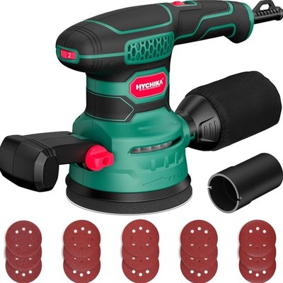 Orbital Sander 3.8Amp 450W, HYCHIKA 6 Variable Speeds Double Handle Palm Rand...